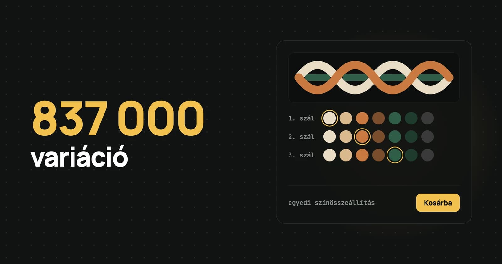 837 000 variáció két termékből: egyedi WooCommerce termékkonfigurátor az Artdeának